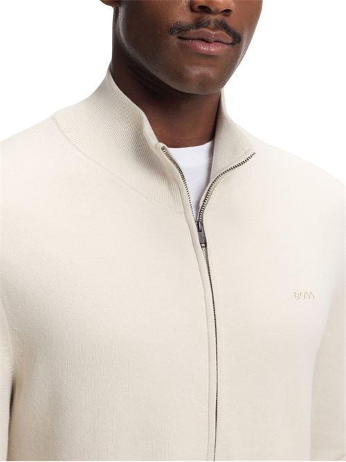 Cardigan in cotone con zip Hugo Boss | 50556345131